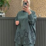 Çiçek Detaylı Jota Takım