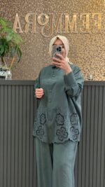 Çiçek Detaylı Jota Takım