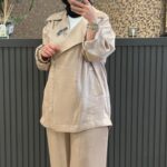 Çiçek Detaylı Pantalonlu Takım