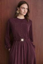 Pearly Kemerli Manu Elbise - Görsel 2