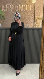 Pearly Kemerli Manu Elbise - Görsel 4