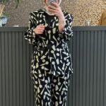 Pearly Deri Kemer Detaylı Ceketli Takım