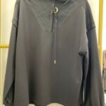 My8-Design Dik Yaka Bağcık Detaylı Sweat