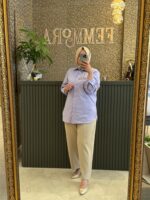 Missemramiss Taş İşlemeli Violet Gömlek