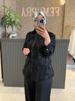 Pearly Transparan Gömlekli Pantalonlu Takım - Görsel 2